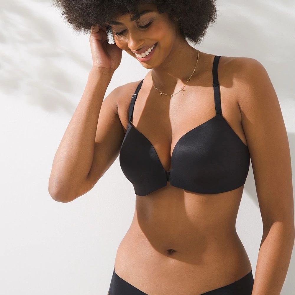 Soma Enbliss front close racerback black bra 42D